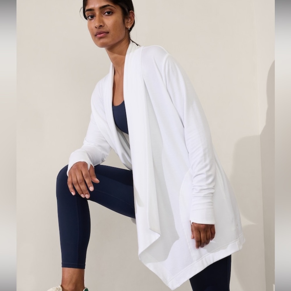 Athleta Pranyama wraps. White, spiced cabarnet, putty all XXS